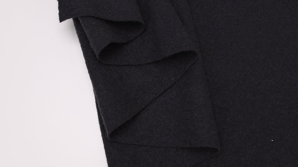 100% Pure Boiled Wool Coating Fabric- Charcoal