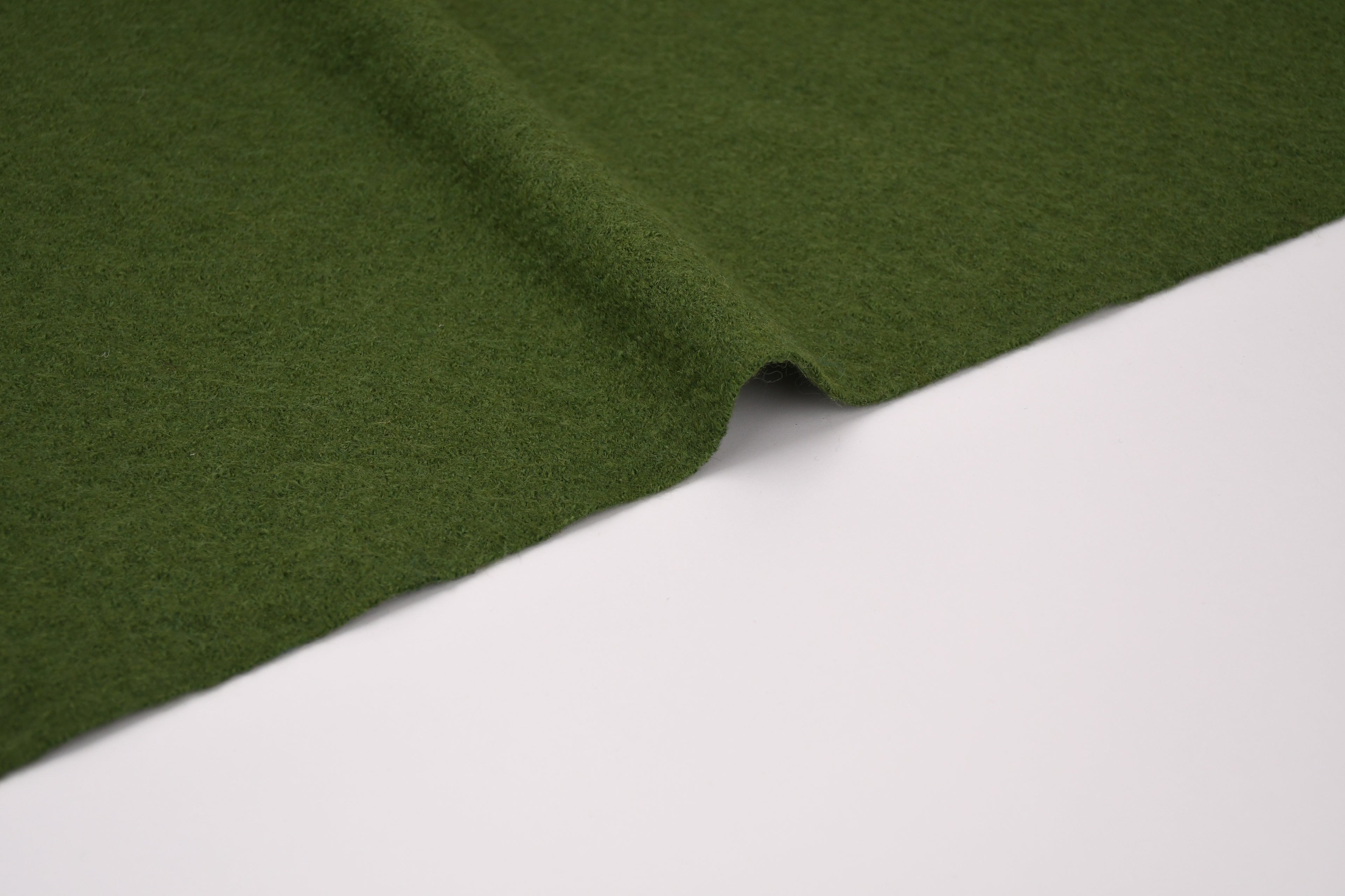 100% Pure Boiled Wool Coating Fabric- Avocado