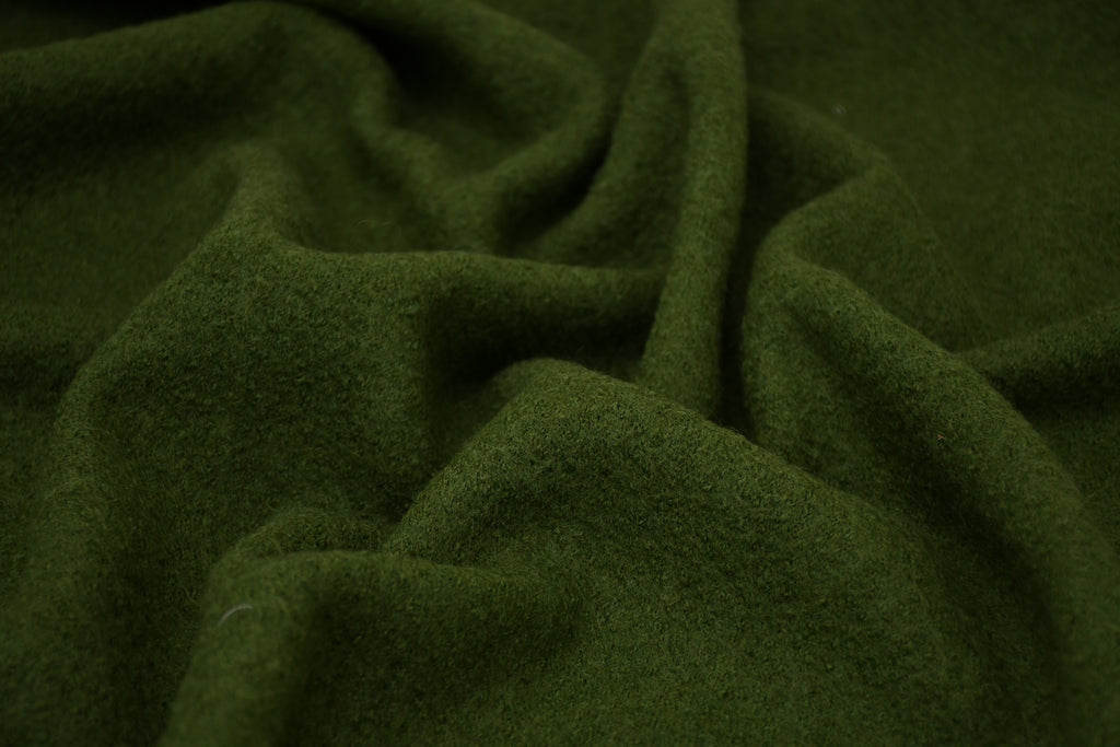 100% Pure Boiled Wool Coating Fabric- Avocado