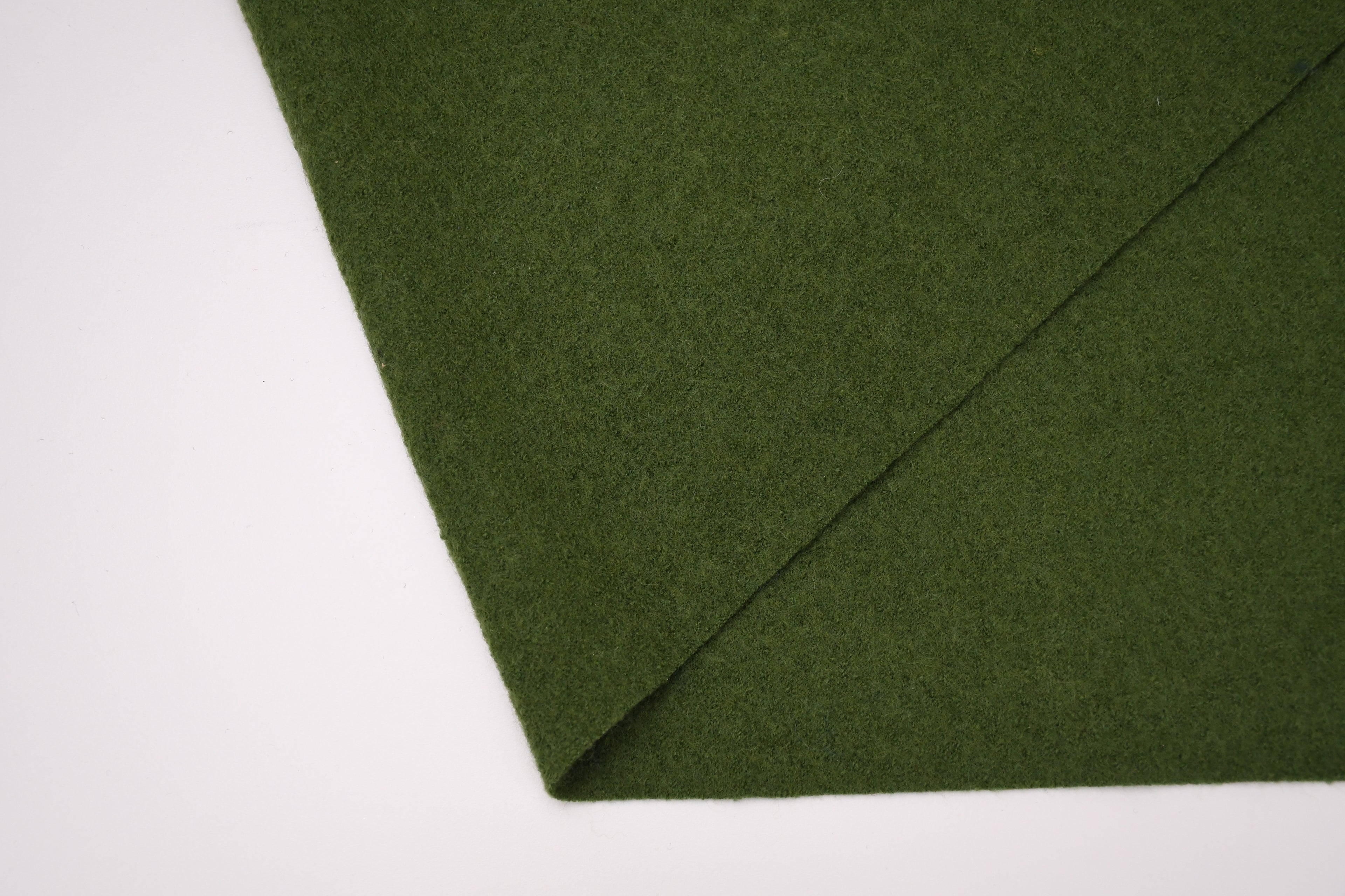 100% Pure Boiled Wool Coating Fabric- Avocado