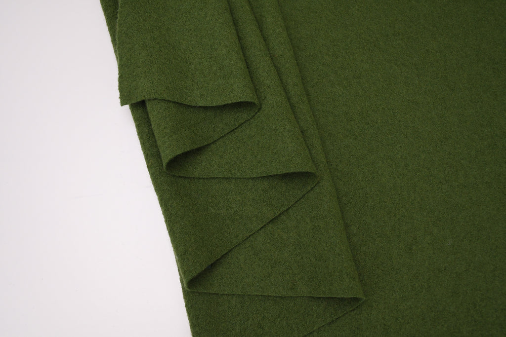 100% Pure Boiled Wool Coating Fabric- Avocado