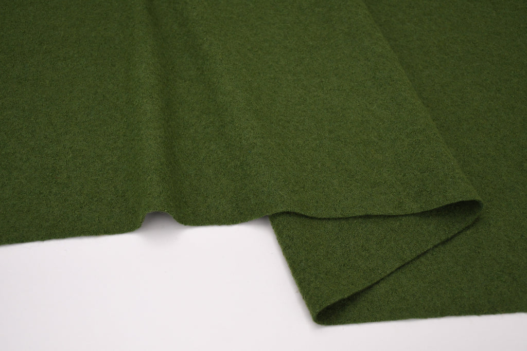 100% Pure Boiled Wool Coating Fabric- Avocado