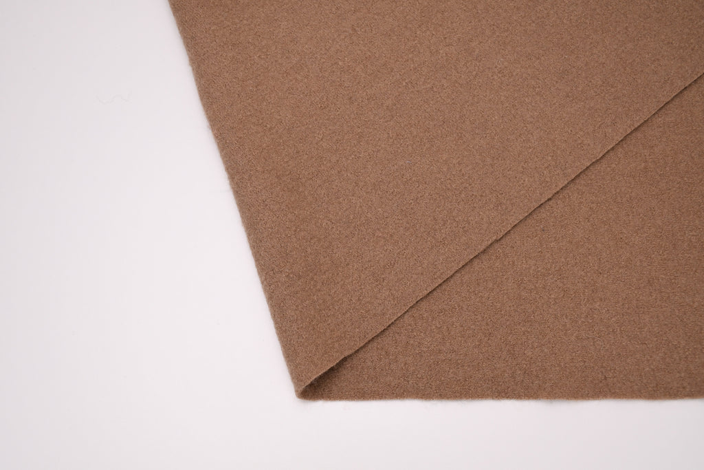 100% Pure Boiled Wool Coating Fabric- Sand
