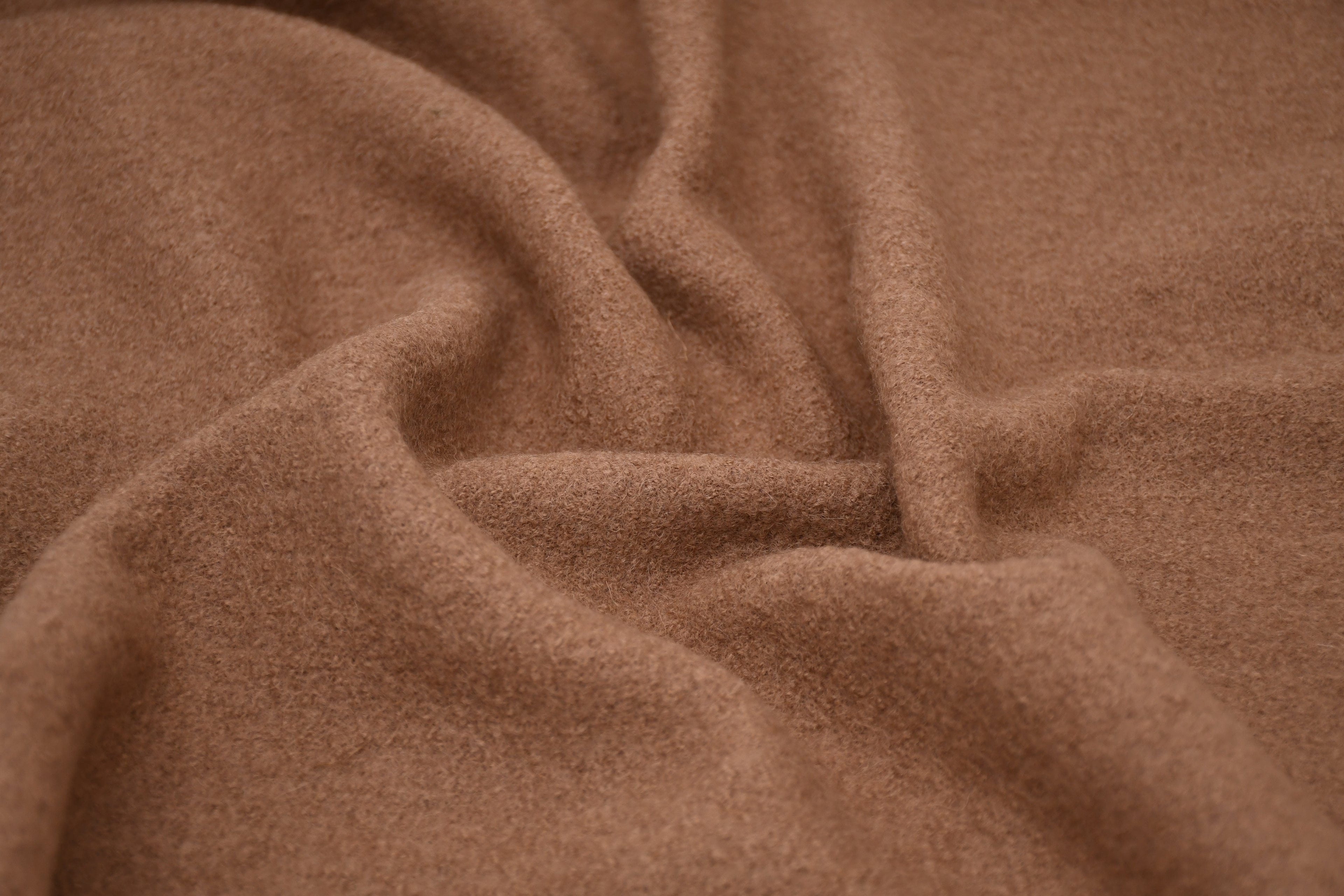 100% Pure Boiled Wool Coating Fabric- Sand