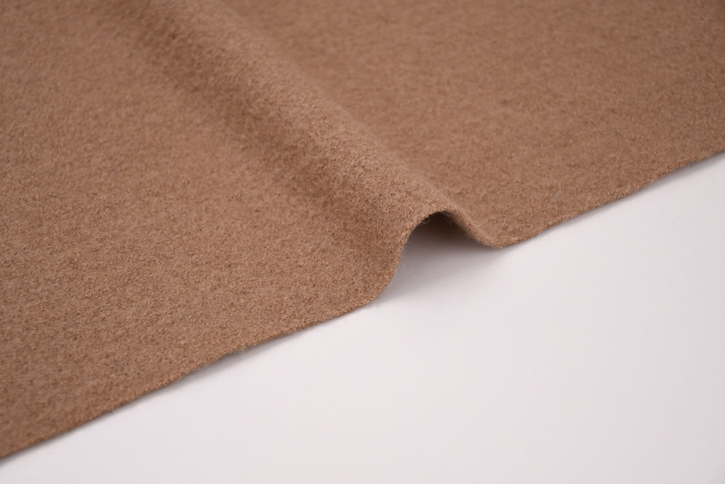 100% Pure Boiled Wool Coating Fabric- Sand