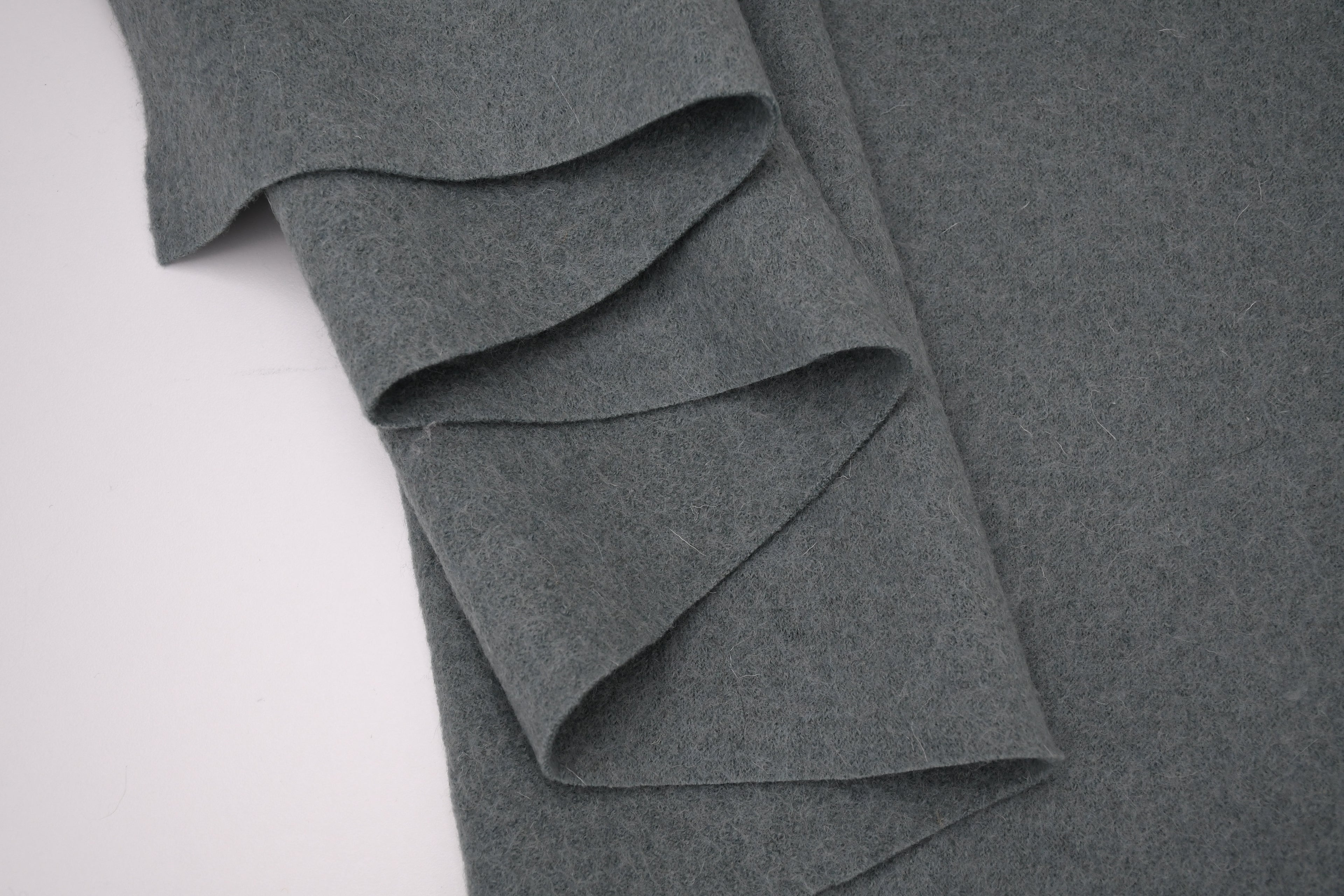 100% Pure Boiled Wool Coating Fabric - Powder Green