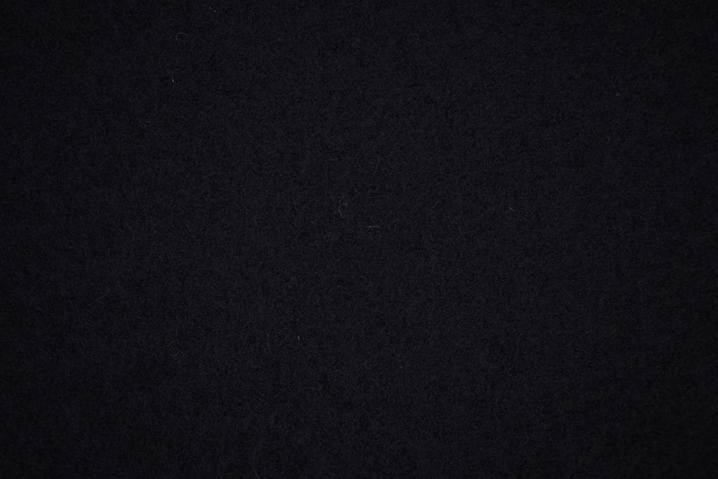 100% Pure Boiled Wool Coating Fabric - Black