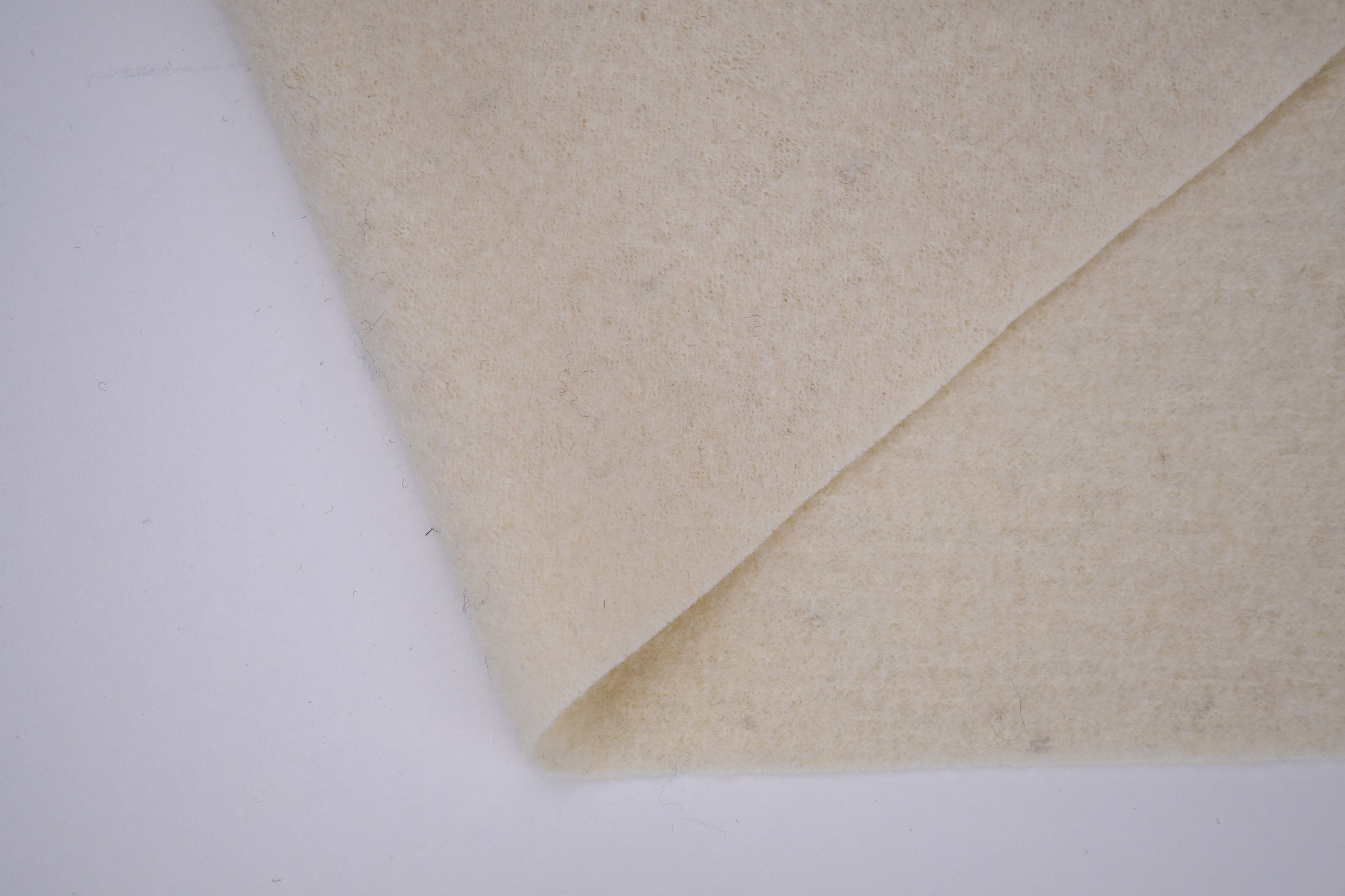 100% Pure Boiled Wool Coating Fabric - Ivory