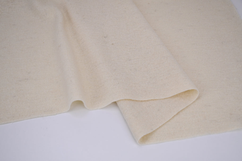 100% Pure Boiled Wool Coating Fabric - Ivory