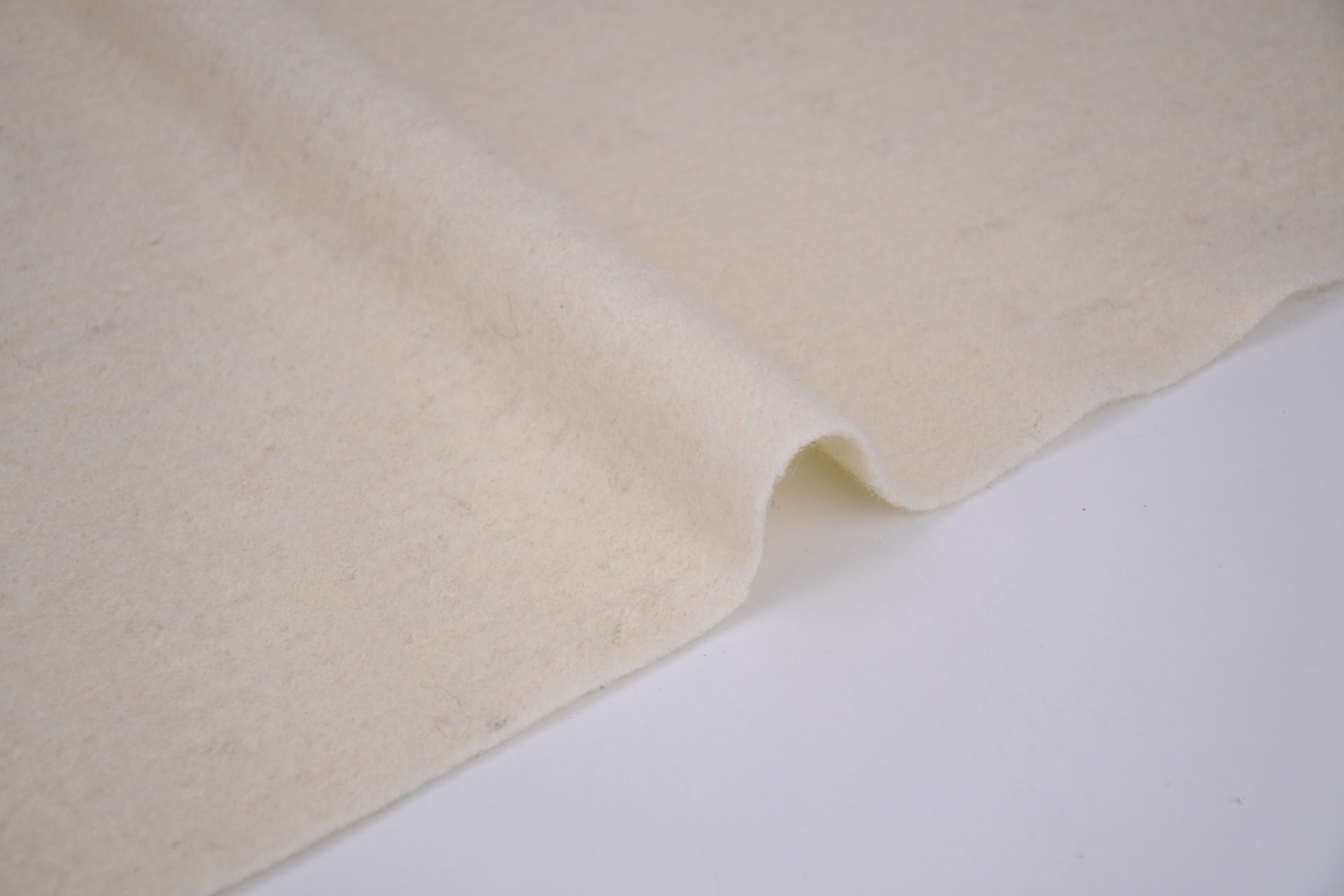 100% Pure Boiled Wool Coating Fabric - Ivory