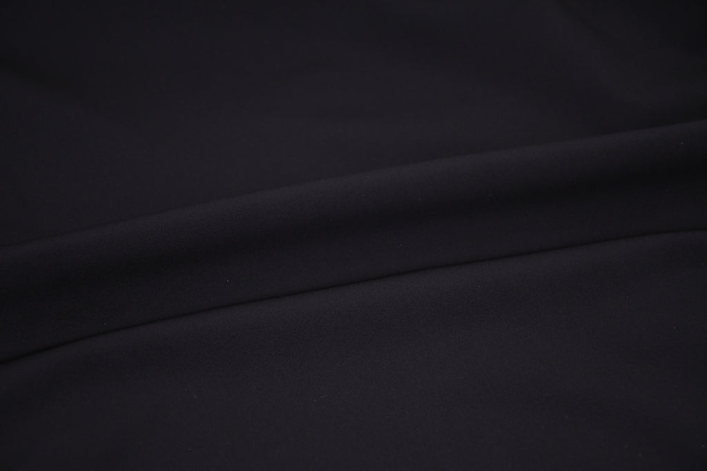 Softshell Fleece Water Repellent Fabric- Black