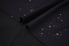 Softshell Fleece Water Repellent Fabric- Black