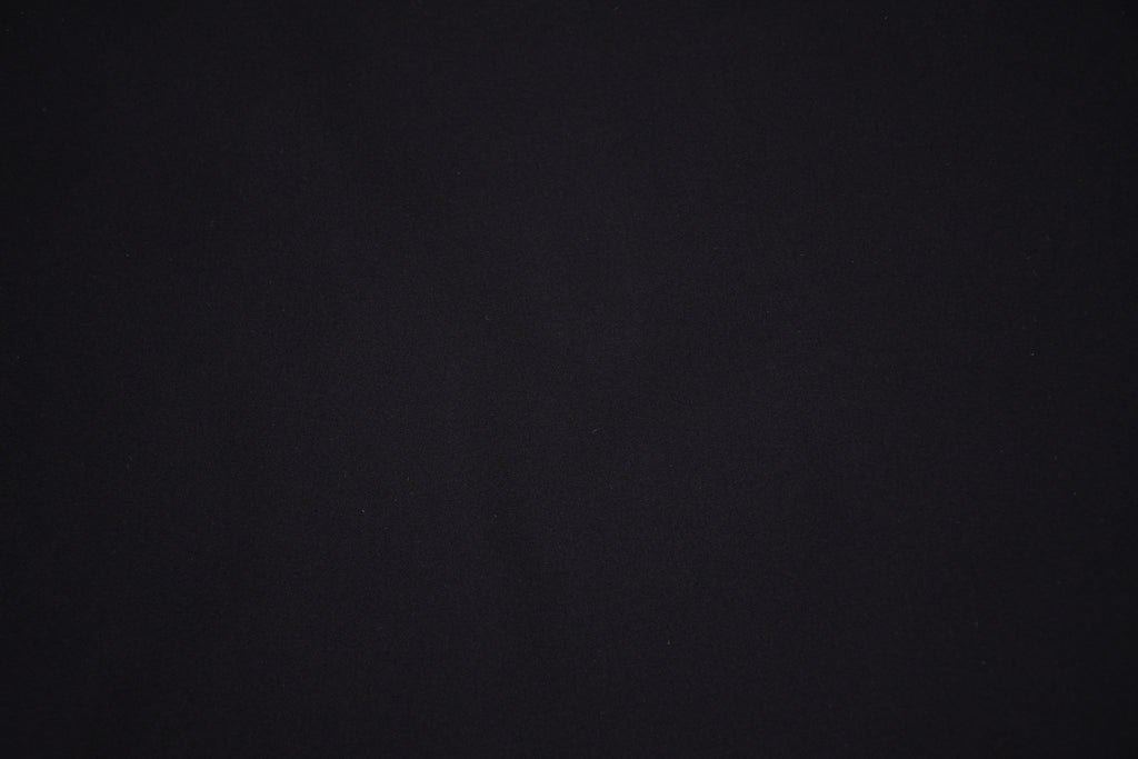 Softshell Fleece Water Repellent Fabric- Black