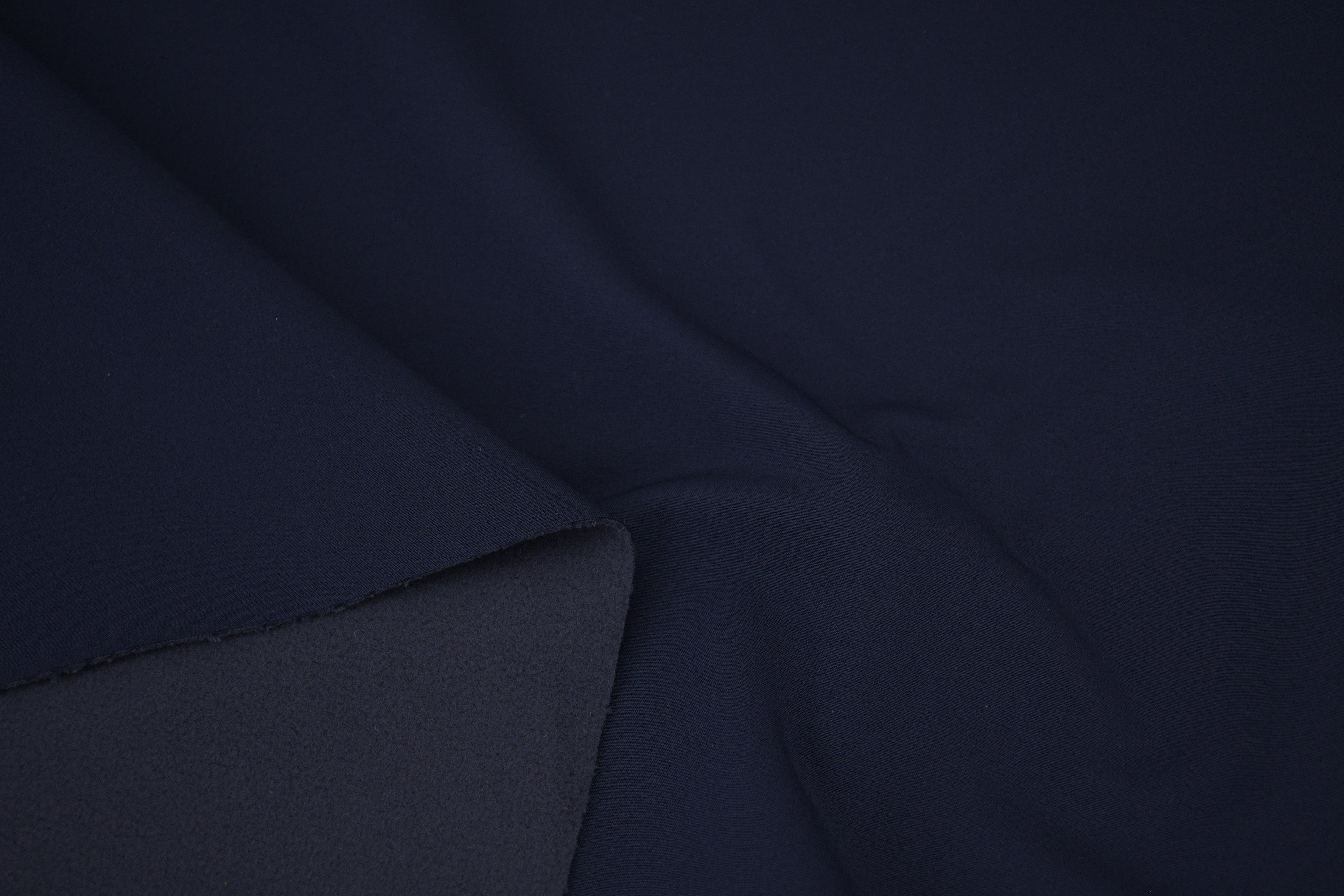 Softshell Fleece Water Repellent Fabric- Navy