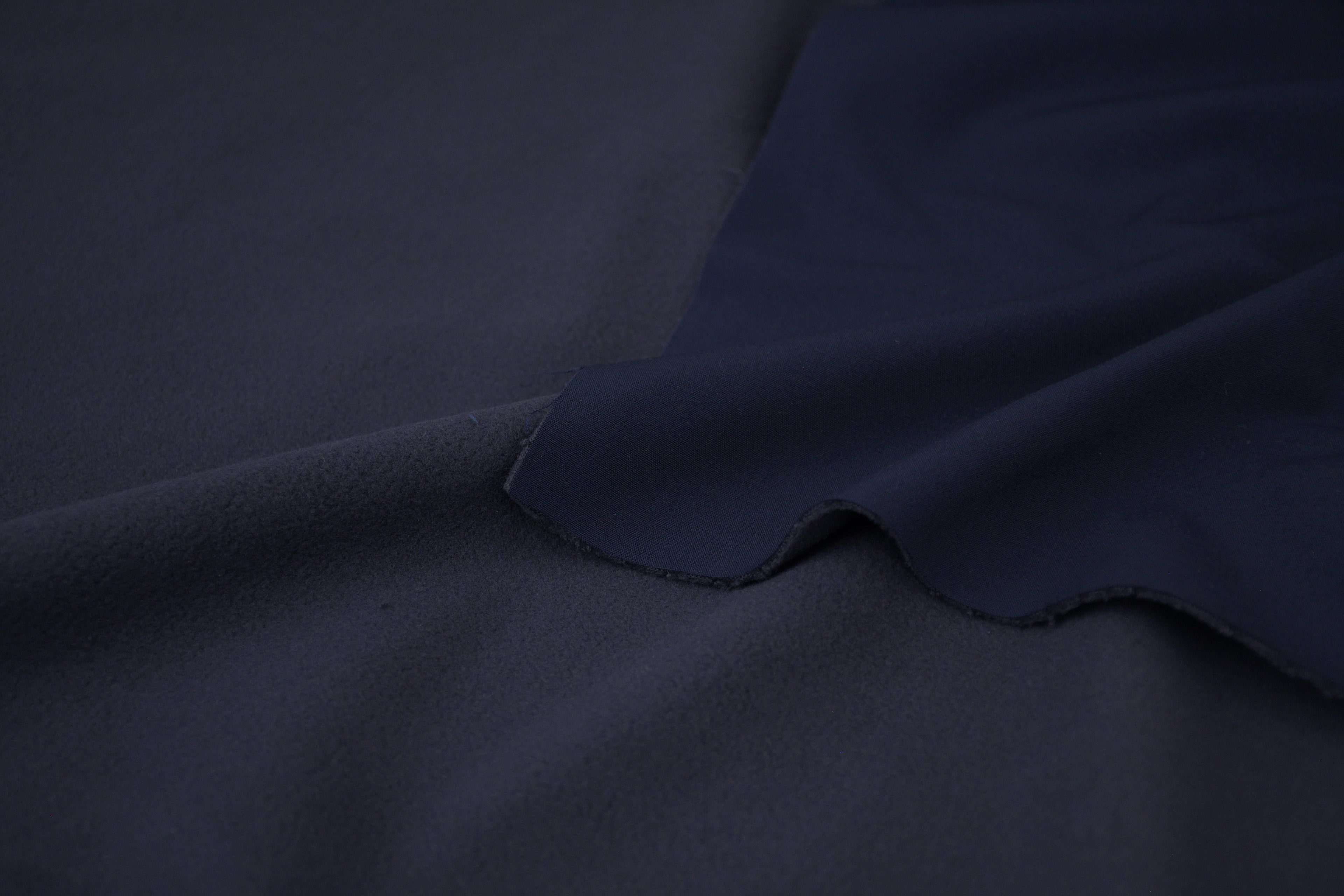 Softshell Fleece Water Repellent Fabric- Navy