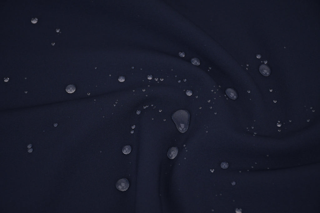 Softshell Fleece Water Repellent Fabric- Navy