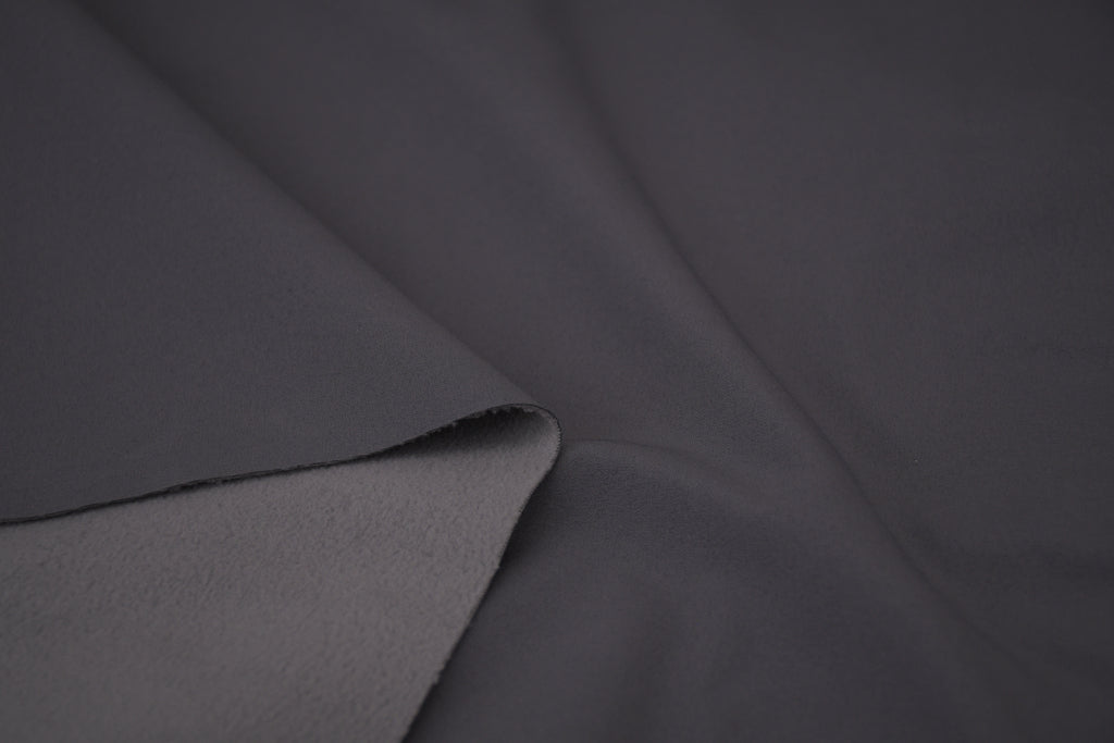 Softshell Fleece Water Repellent Fabric- Charcoal