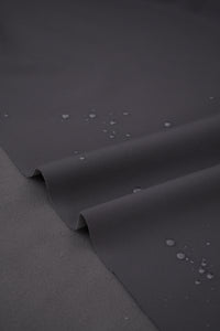 Softshell Fleece Water Repellent Fabric- Charcoal