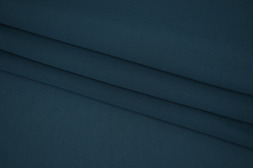 Crepe Stretch Fabric for Bridal & Evening Dresses -  Teal