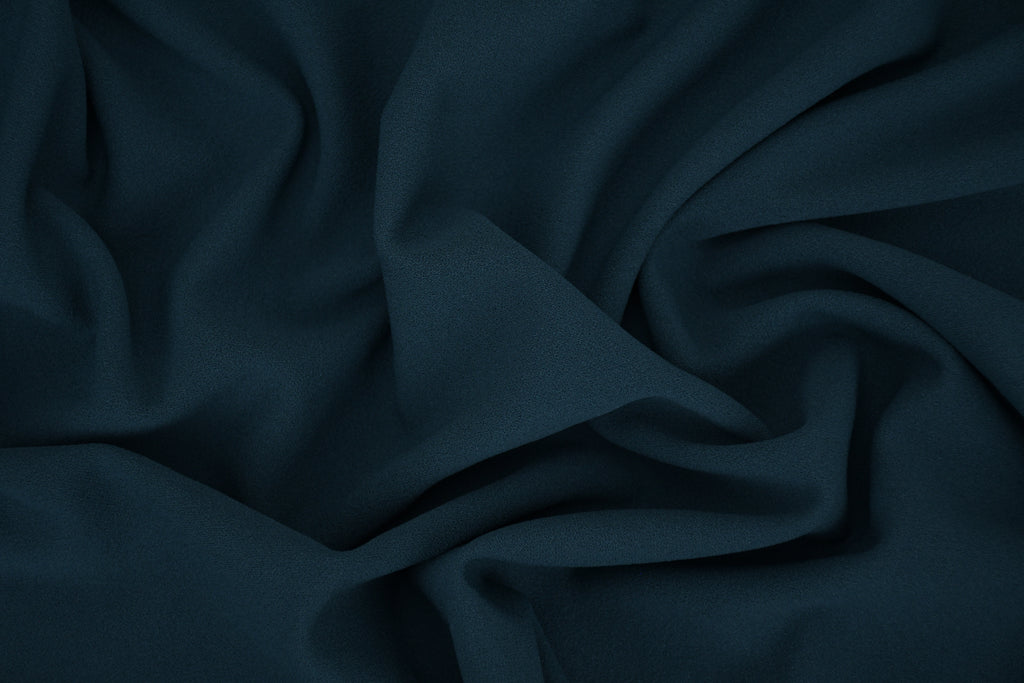 Crepe Stretch Fabric for Bridal & Evening Dresses -  Teal