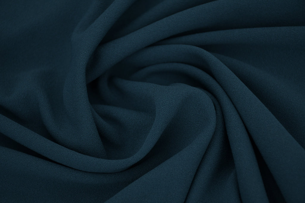 Crepe Stretch Fabric for Bridal & Evening Dresses -  Teal