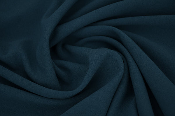 Crepe Stretch Fabric for Bridal & Evening Dresses -  Teal