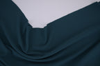Crepe Stretch Fabric for Bridal & Evening Dresses -  Teal