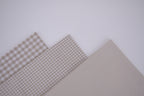 Gingham Checks Yarn-Dyed Cotton Fabric - Almond