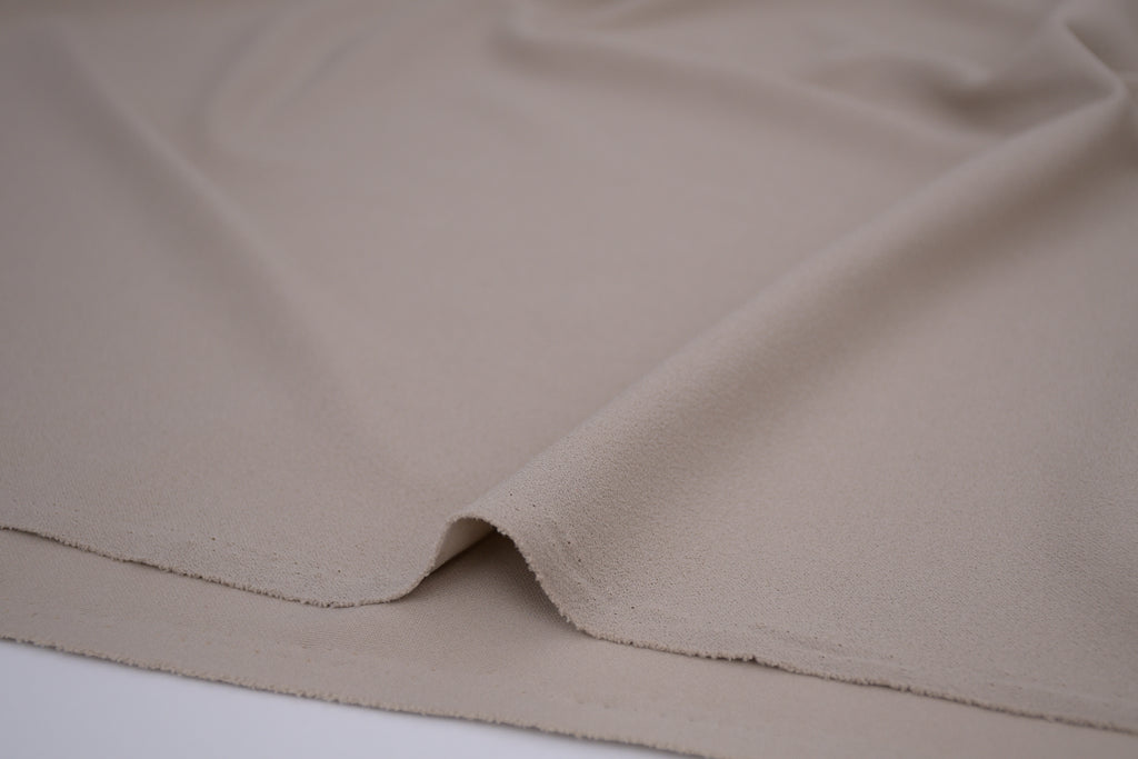 Crepe Stretch Fabric for Bridal & Evening Dresses - Beige