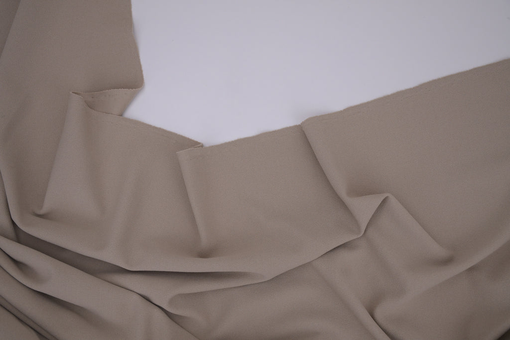 Crepe Stretch Fabric for Bridal & Evening Dresses - Beige