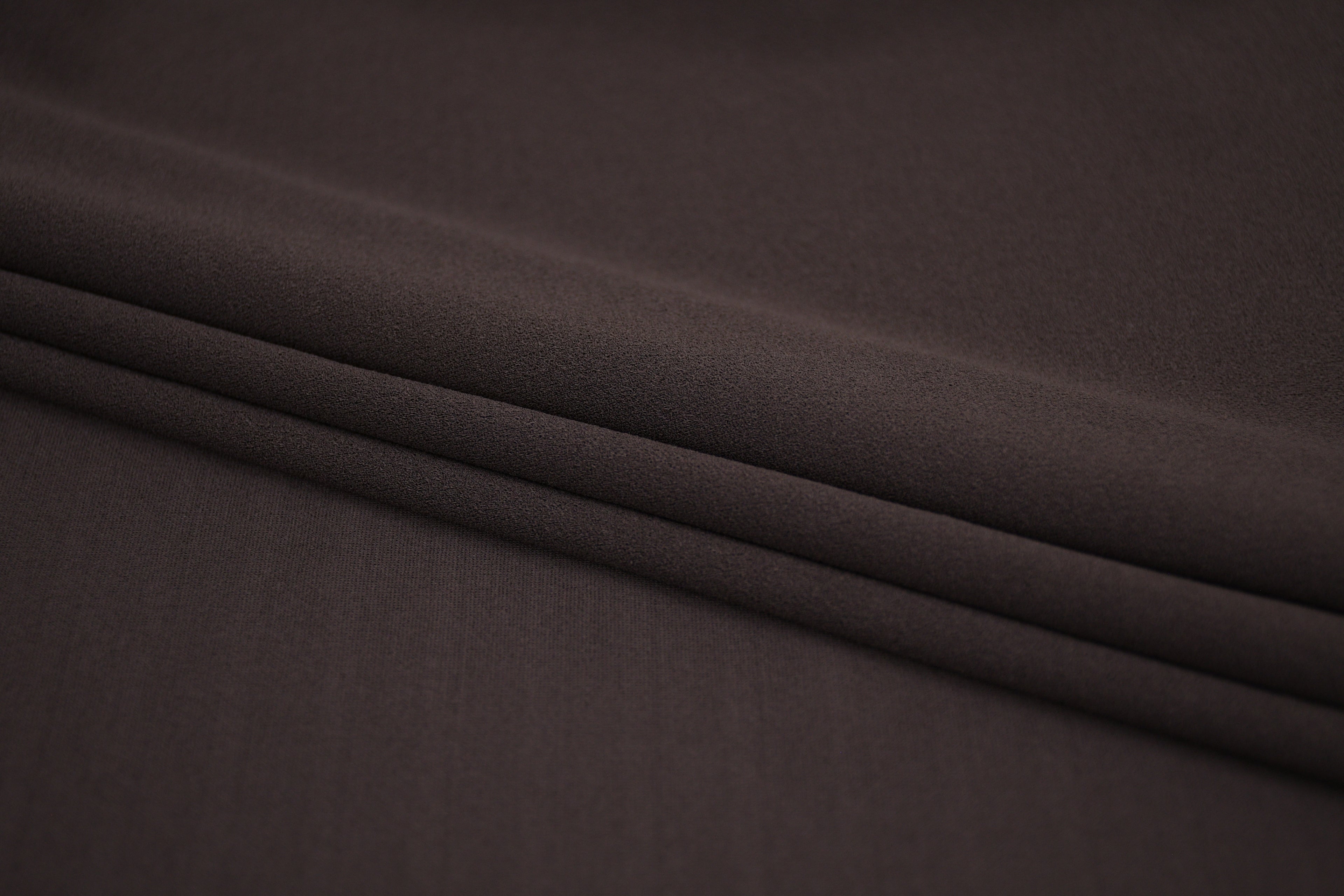 Crepe Stretch Fabric for Bridal & Evening Dresses - Espresso