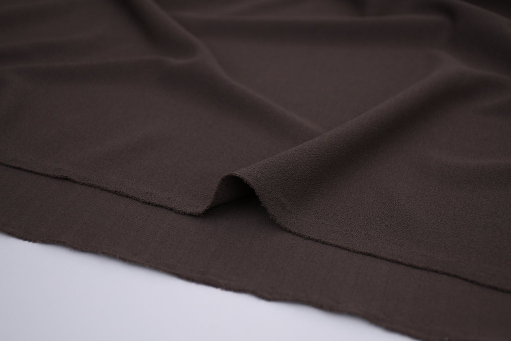 Crepe Stretch Fabric for Bridal & Evening Dresses - Espresso