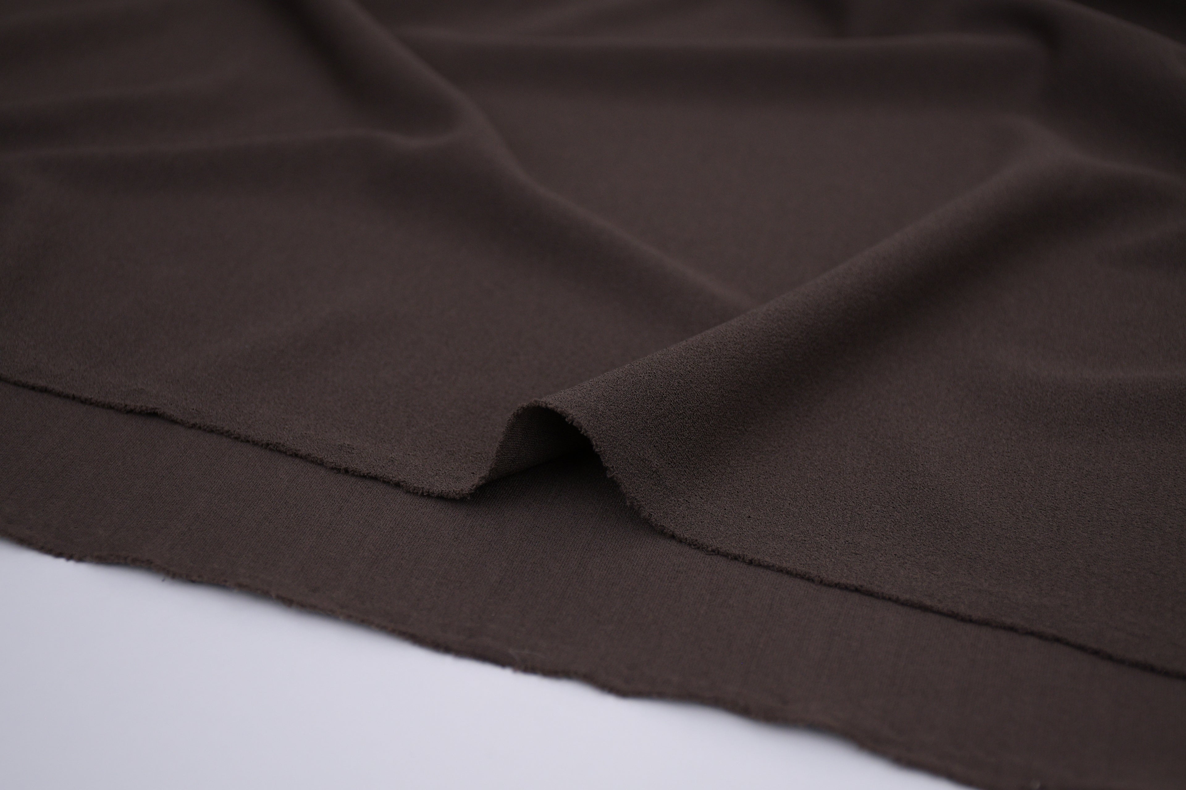 Crepe Stretch Fabric for Bridal & Evening Dresses - Espresso