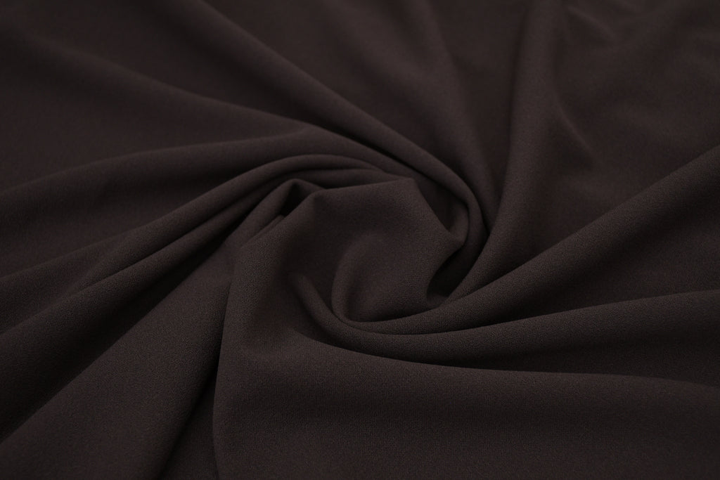 Crepe Stretch Fabric for Bridal & Evening Dresses - Espresso