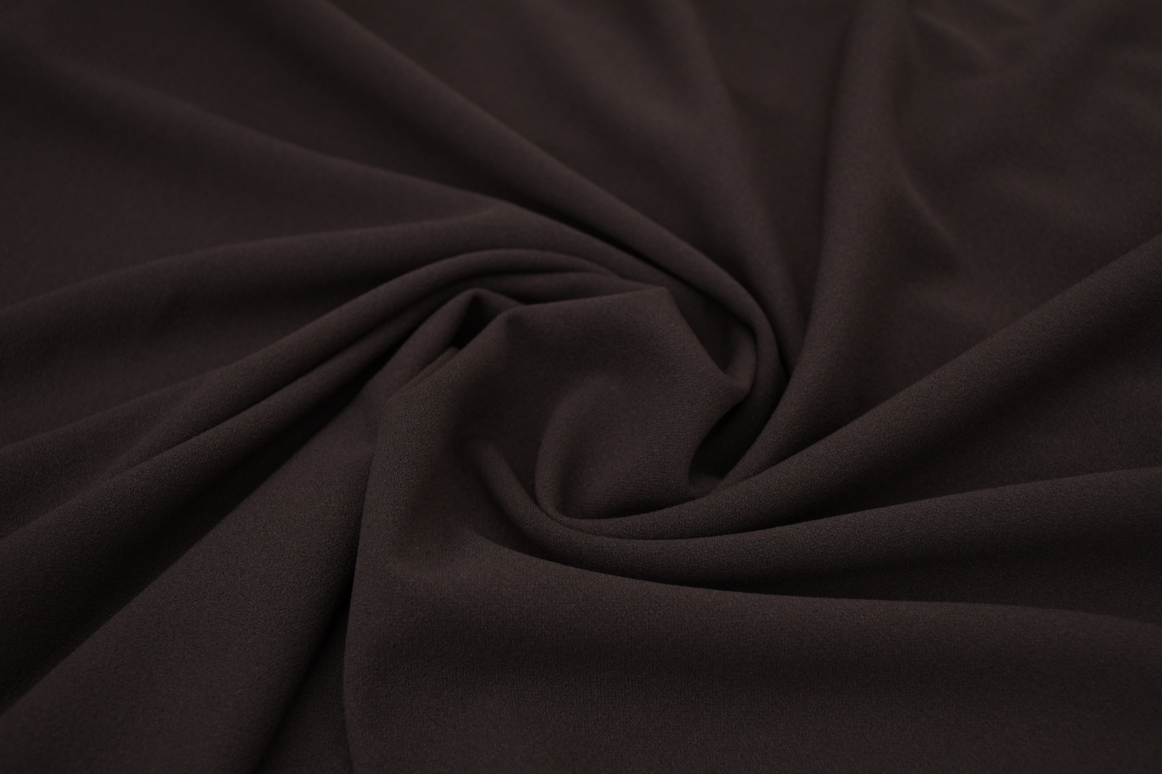 Crepe Stretch Fabric for Bridal & Evening Dresses - Espresso