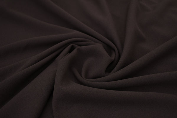 Crepe Stretch Fabric for Bridal & Evening Dresses - Espresso
