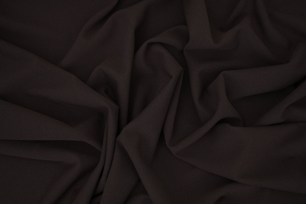 Crepe Stretch Fabric for Bridal & Evening Dresses - Espresso
