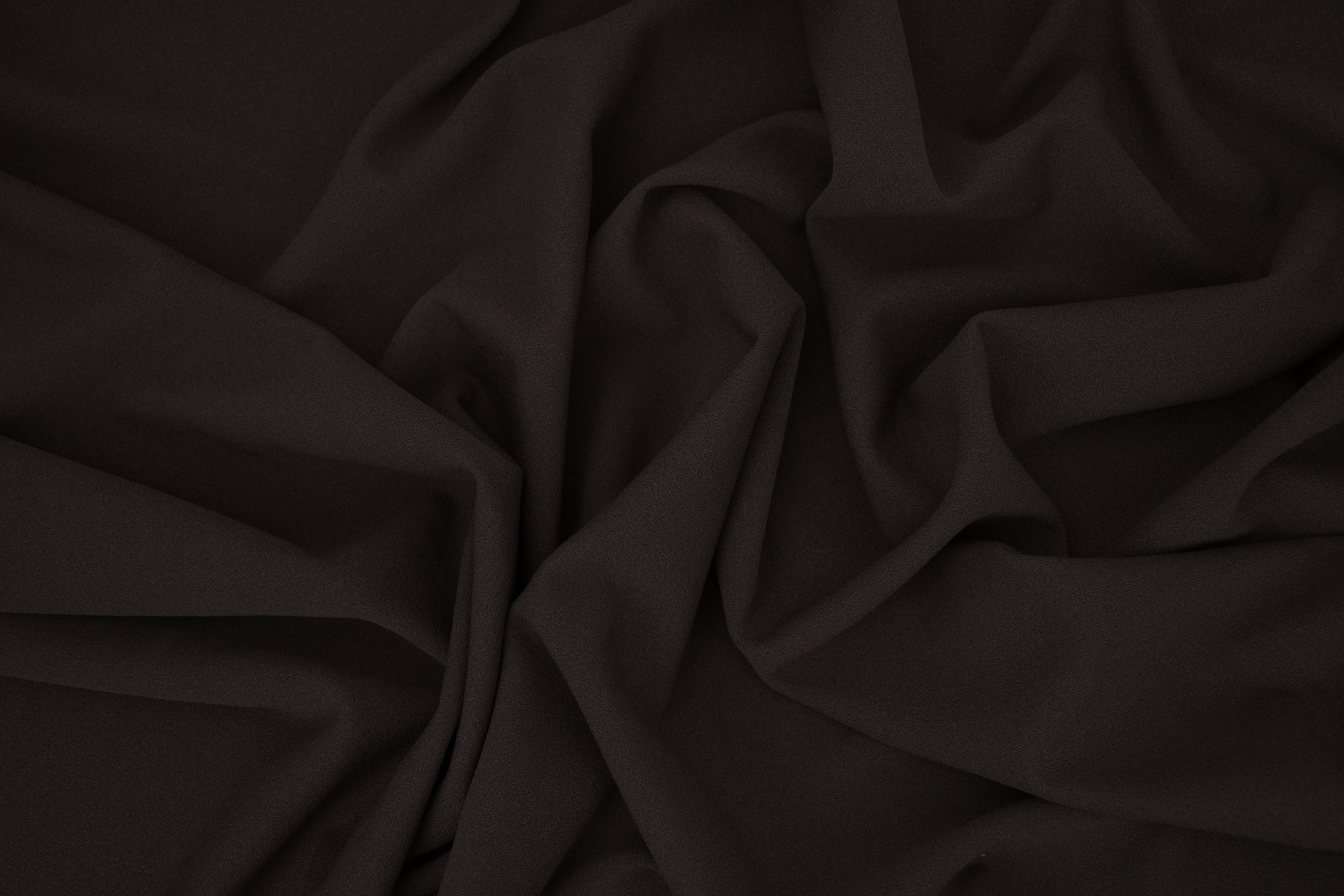 Crepe Stretch Fabric for Bridal & Evening Dresses - Espresso