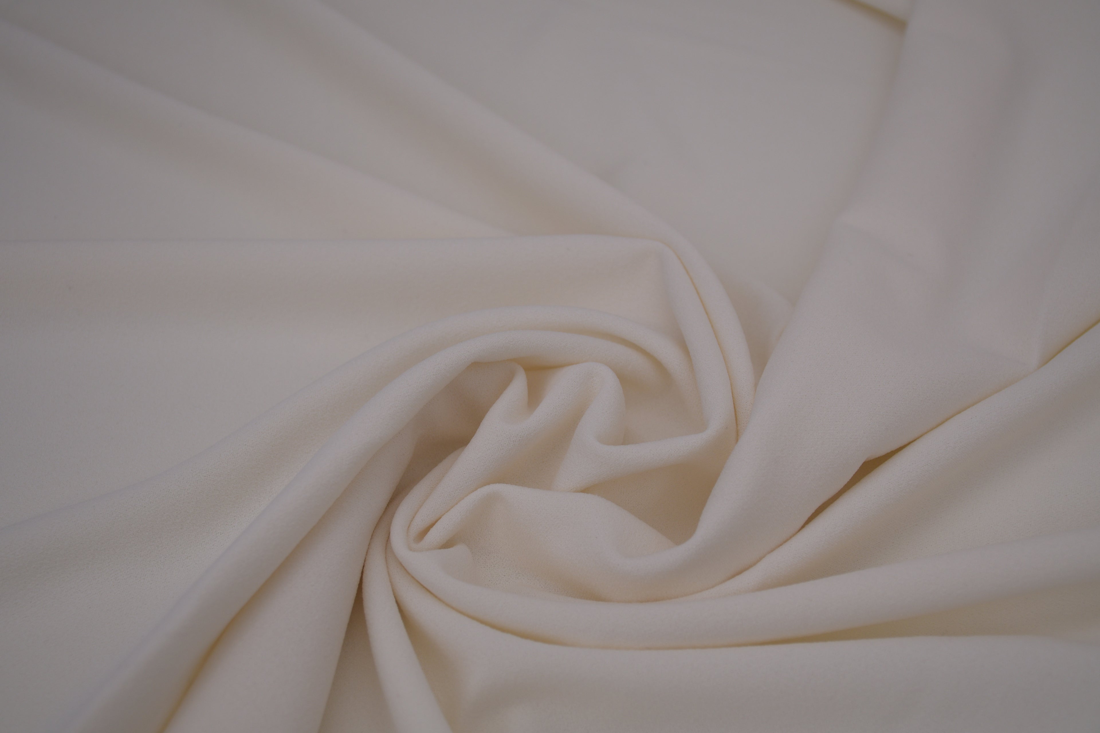 Crepe Stretch Fabric for Bridal & Evening Dresses - Ivory