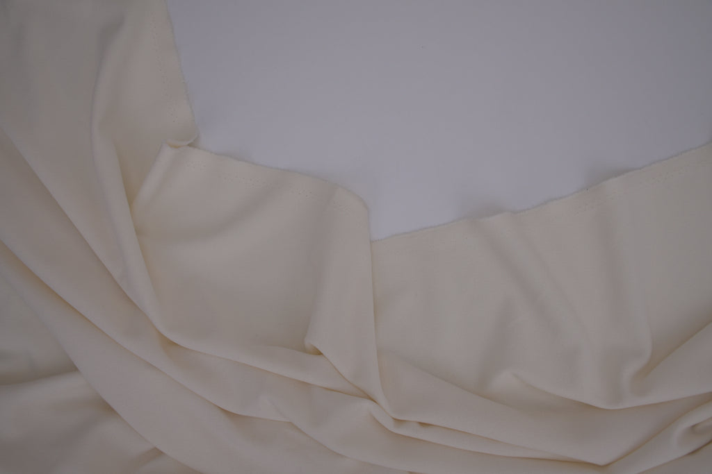Crepe Stretch Fabric for Bridal & Evening Dresses - Ivory