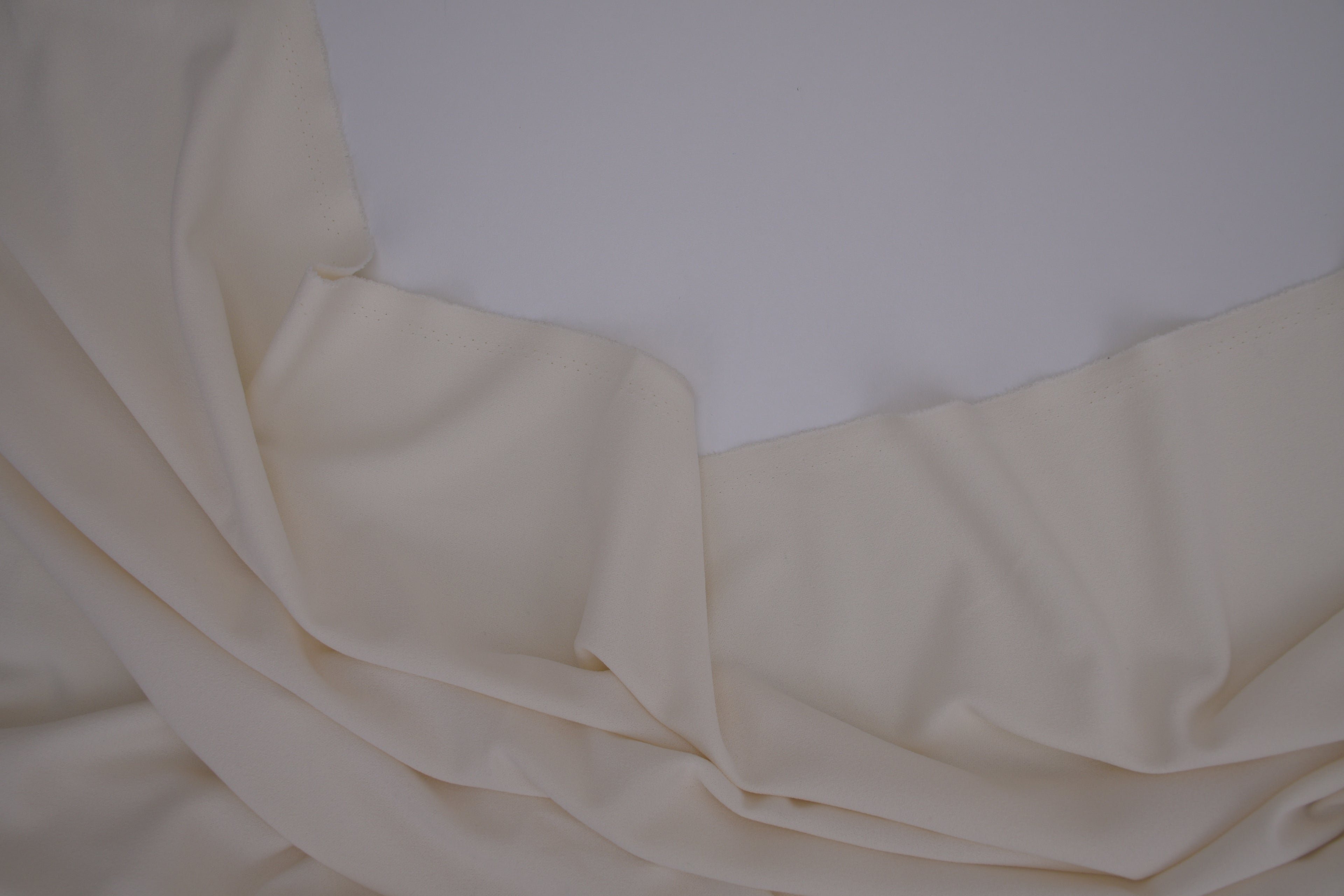 Crepe Stretch Fabric for Bridal & Evening Dresses - Ivory