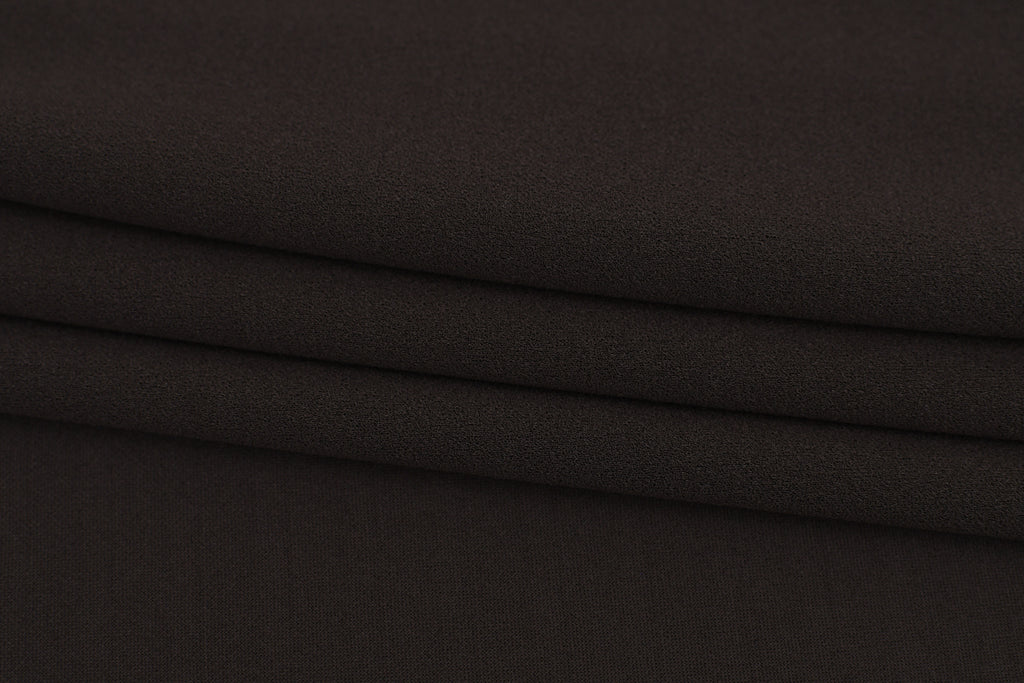 Crepe Stretch Fabric for Bridal & Evening Dresses - Espresso