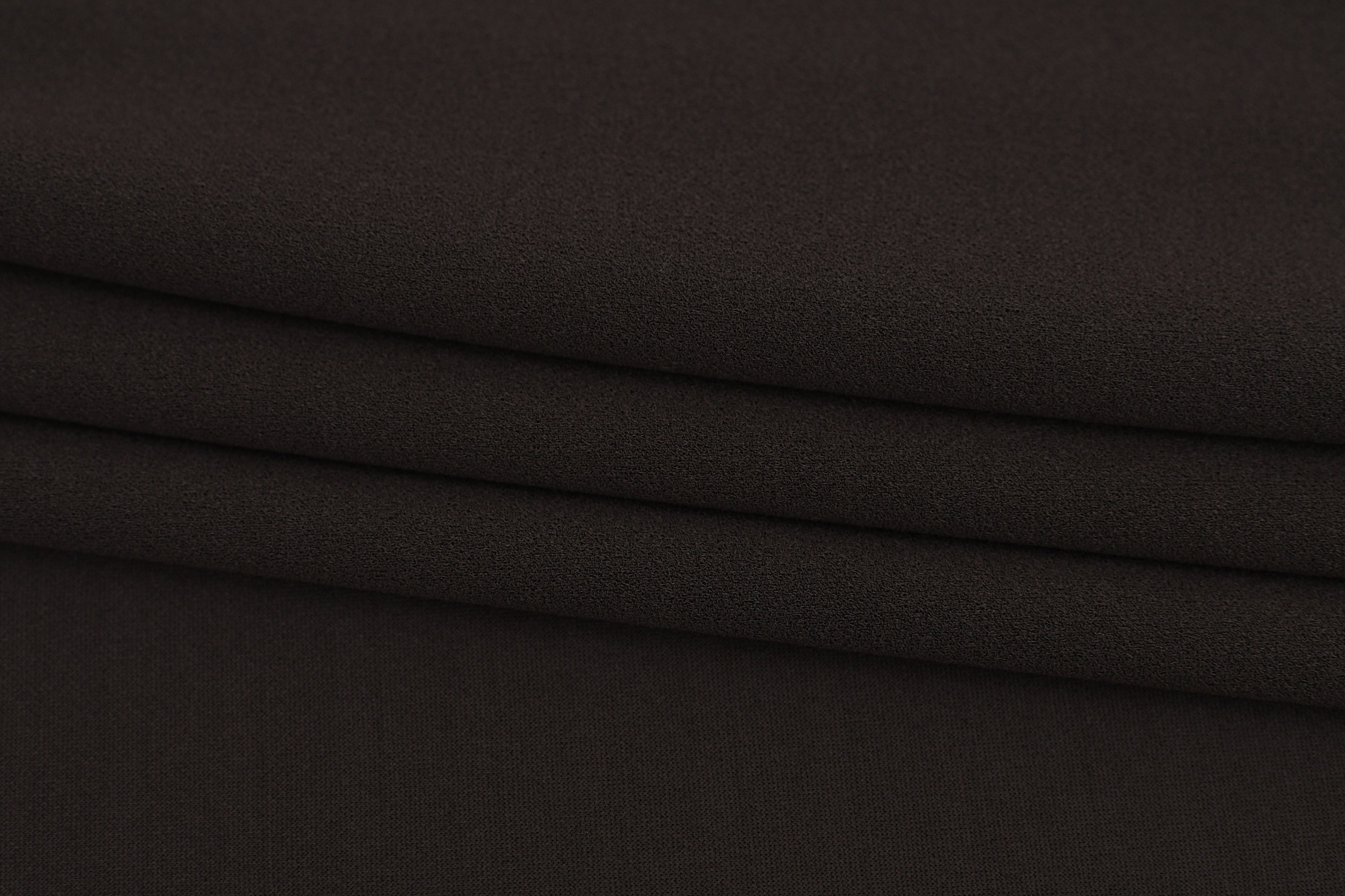 Crepe Stretch Fabric for Bridal & Evening Dresses - Espresso