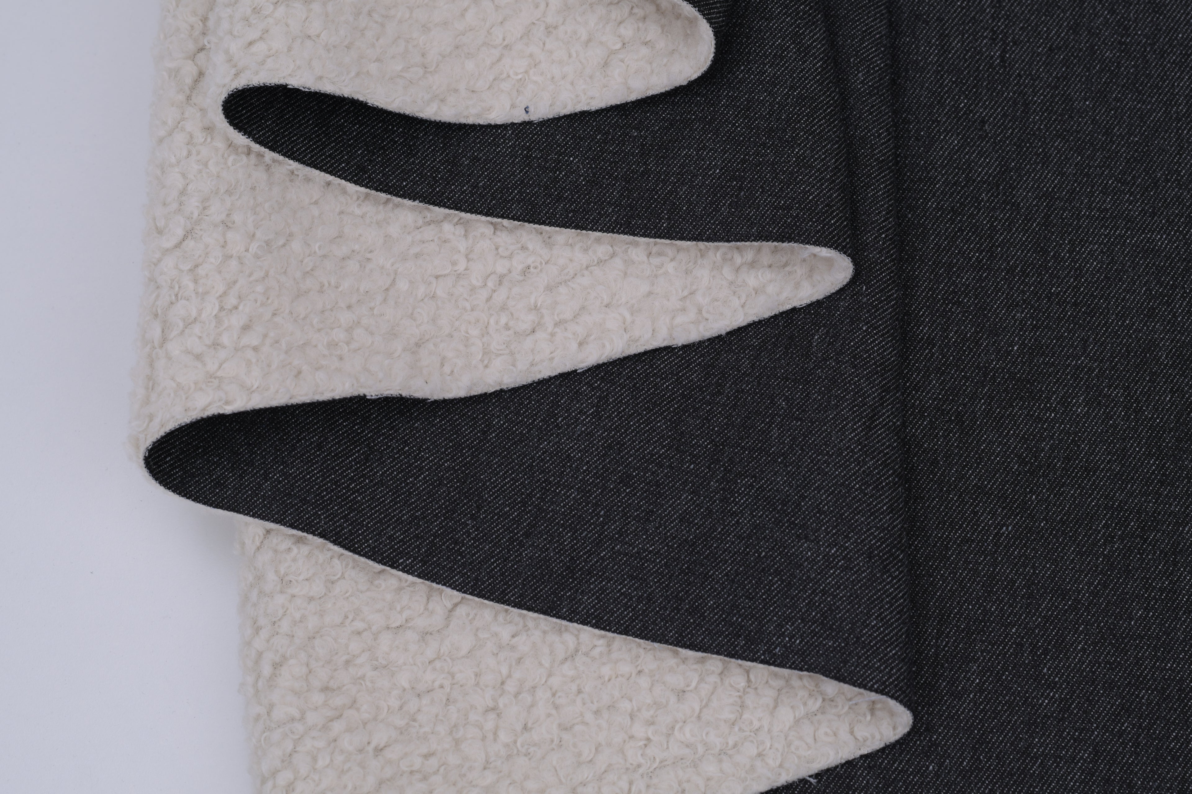 Denim Teddy Sherpa Fleece Fabric - Black