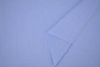 Gingham Checks Yarn-Dyed Cotton Fabric -  Sky