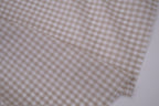Gingham Checks Yarn-Dyed Cotton Fabric - Almond