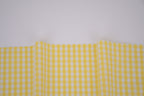 Gingham Checks Yarn-Dyed Cotton Fabric - Butter Yellow