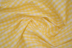 Gingham Checks Yarn-Dyed Cotton Fabric - Butter Yellow