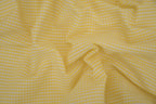 Gingham Checks Yarn-Dyed Cotton Fabric - Butter Yellow