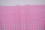Gingham Checks Yarn-Dyed Cotton Fabric -  Peony Pink